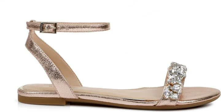 Jewel Badgley Mischka Women's Ohara Embellished Evening Flat Sandals - Image 5