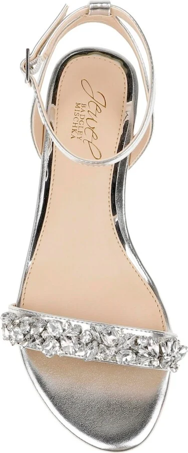 Jewel Badgley Mischka Women's Ohara Embellished Evening Flat Sandals - Image 10