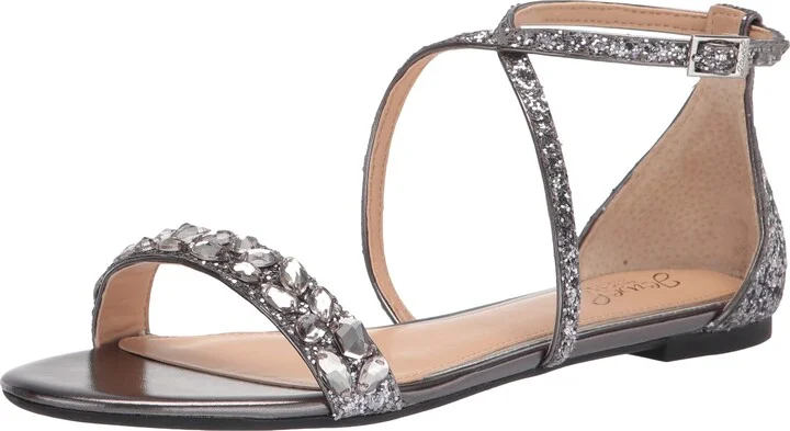 Jewel Badgley Mischka Women's Osome Cross Strap Sandal