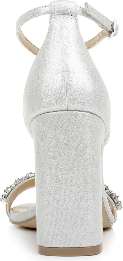 Jewel Badgley Mischka Women's Penny Crisscross Strap Block Heel Evening Sandals - Image 7