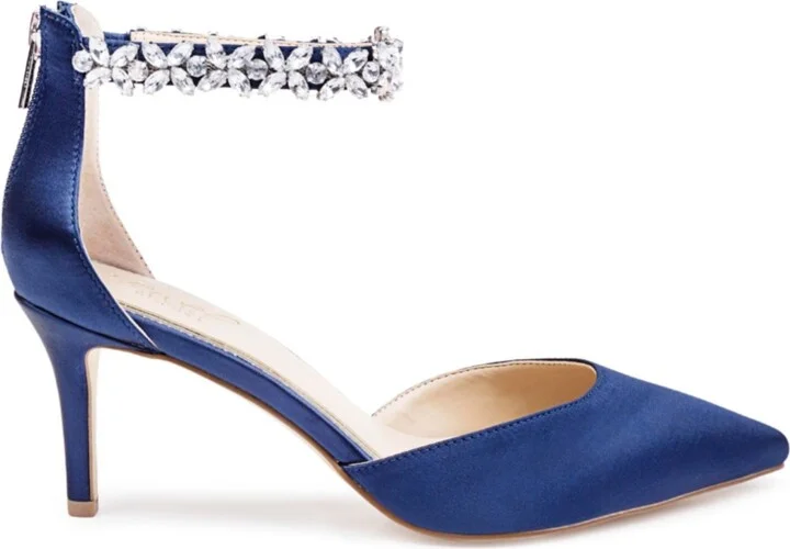 Jewel Badgley Mischka Women's Raleigh Rhinestone Ankle Strap Evening Pumps - Image 6