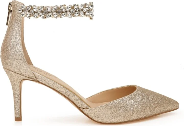 Jewel Badgley Mischka Women's Raleigh Rhinestone Ankle Strap Evening Pumps - Image 10