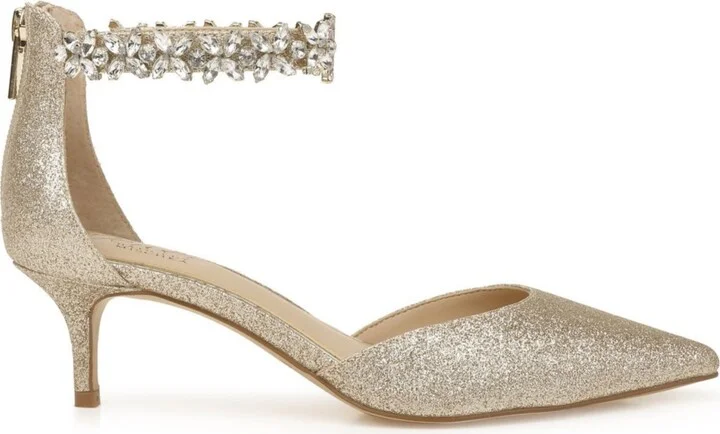 Jewel Badgley Mischka Women's Robles Kitten Heel Evening Pumps - Image 10