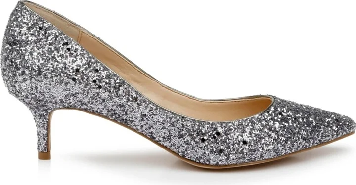 Jewel Badgley Mischka Women's Royalty Kitten Heel Evening Pumps - Image 10