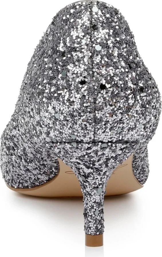 Jewel Badgley Mischka Women's Royalty Kitten Heel Evening Pumps - Image 11