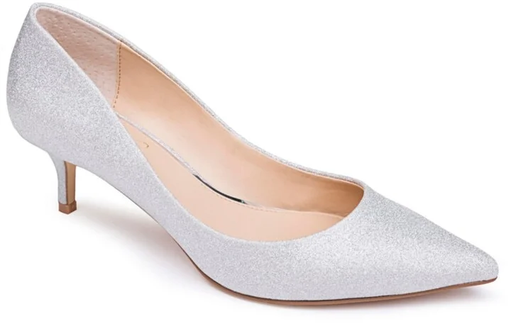 Jewel Badgley Mischka Women's Royalty Kitten Heel Evening Pumps