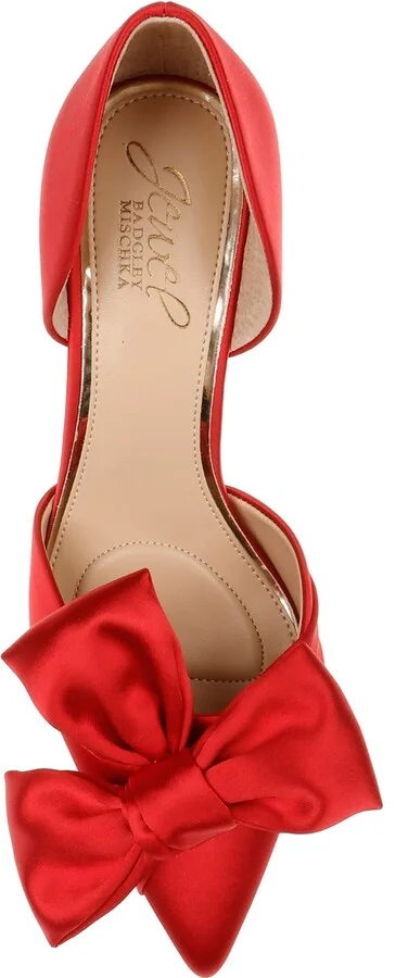 Jewel Badgley Mischka Women's Sidney Slip On Evening Bow Pumps - Image 4