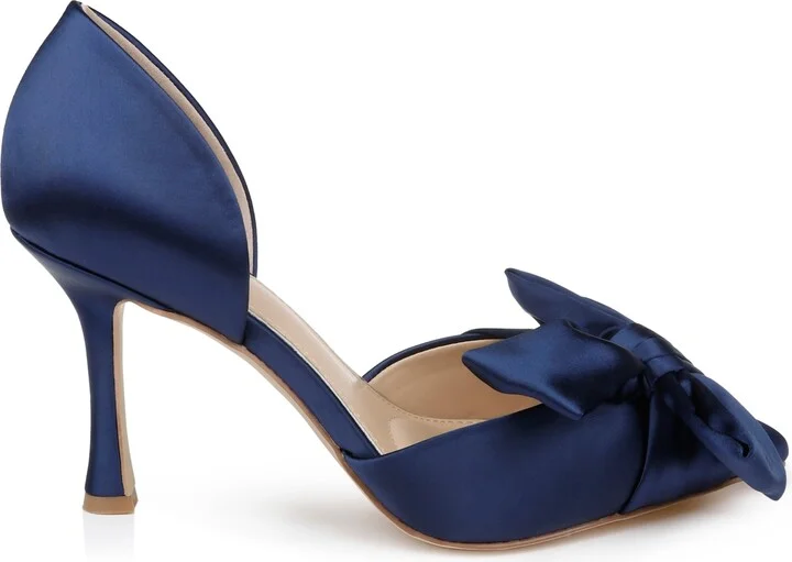 Jewel Badgley Mischka Women's Sidney Slip On Evening Bow Pumps - Image 6