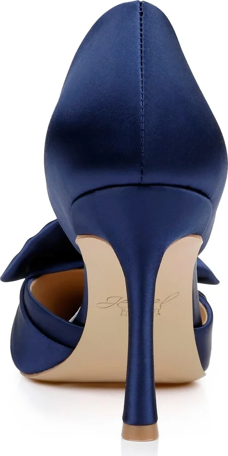 Jewel Badgley Mischka Women's Sidney Slip On Evening Bow Pumps - Image 7