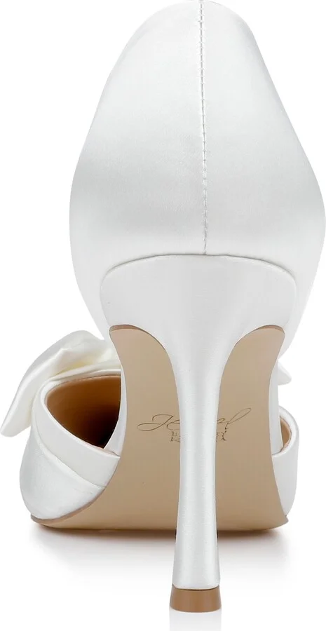 Jewel Badgley Mischka Women's Sidney Slip On Evening Bow Pumps - Image 11