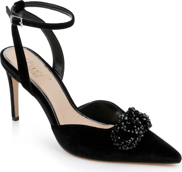 Jewel Badgley Mischka Women's Tailynn Ornamented Ankle Strap Pumps