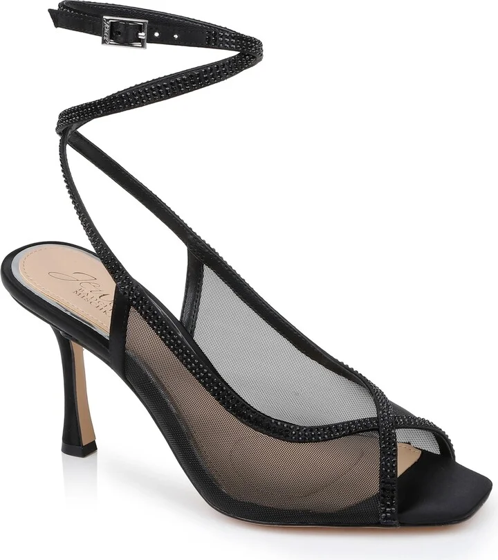 Jewel Badgley Mischka Women's Tamera Mesh Open Toe Sandals