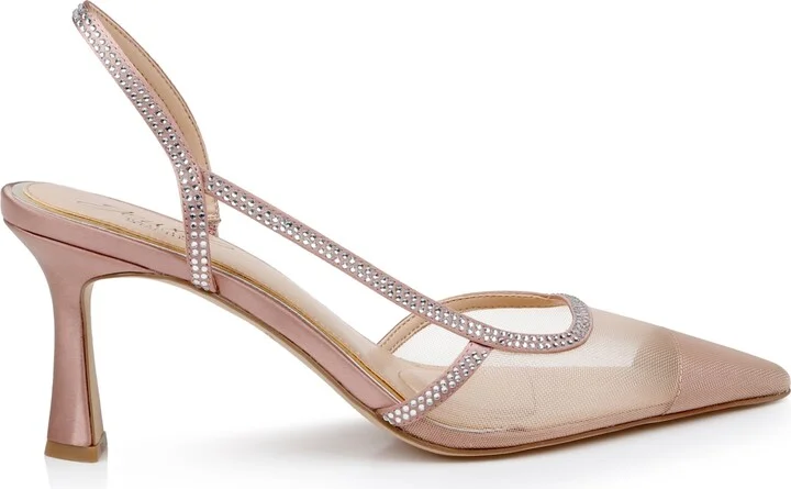 Jewel Badgley Mischka Women's Tammy Mesh Slingback Pumps - Image 2