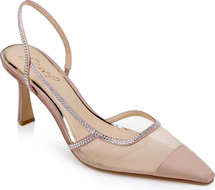 Jewel Badgley Mischka Women's Tammy Mesh Slingback Pumps