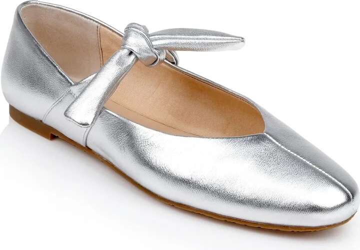 Silver Metallic Leather