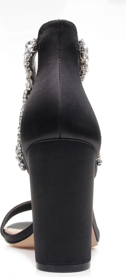 Jewel Badgley Mischka Women's Thamar Rhinestone Tie Detail Block Heel Evening Sandals - Image 7
