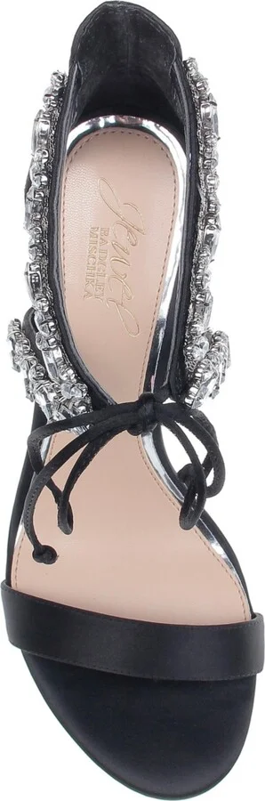 Jewel Badgley Mischka Women's Thamar Rhinestone Tie Detail Block Heel Evening Sandals - Image 8