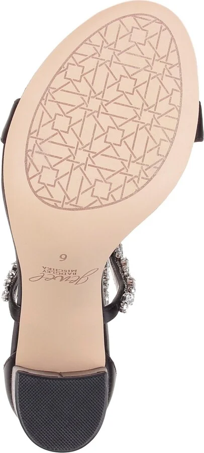 Jewel Badgley Mischka Women's Thamar Rhinestone Tie Detail Block Heel Evening Sandals - Image 9