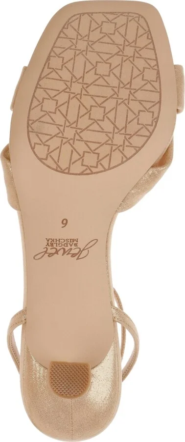Jewel Badgley Mischka Women's Valarie Square Toe Kitten Heel Evening Sandals - Image 10