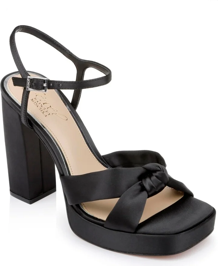 Jewel Badgley Mischka Women's Valencia Square Toe Evening Platform Sandals