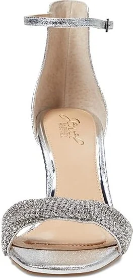 Jewel Badgley Mischka Yesica Women's Sandals Silver Textile : 10 M, Synthetic - Image 2