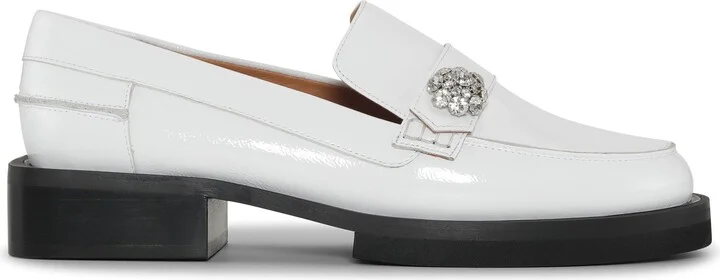 Jewel Buckle Patent Leather Loafer - Image 3