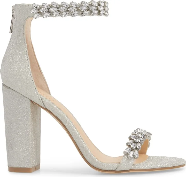 Jewel by Badgley Mischka Mayra Embellished Ankle Strap Sandal - Image 3