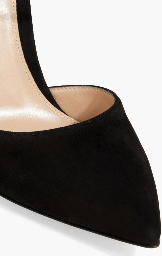 Jewel crystal-embellished PVC and suede pumps - Image 4