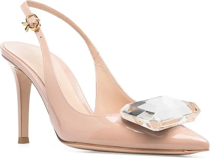 Jewel-Detail 95mm Stiletto Pumps - Image 2