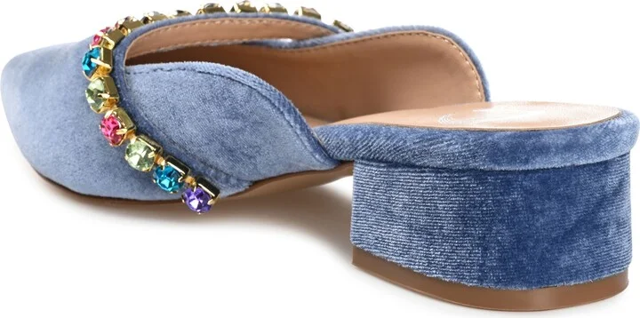 Jewel Embellished Pointed Toe Mule - Image 2
