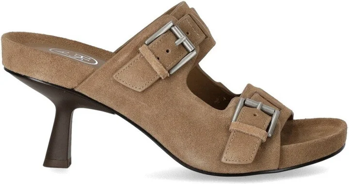 Jewel Hazelnut Heeled Mule