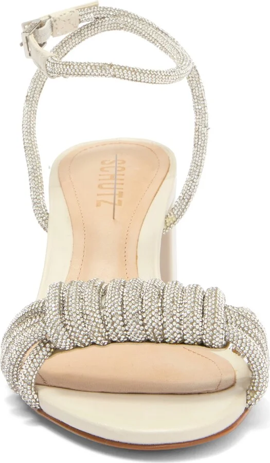 Jewell Rhinestone Block Heel Ankle Strap Sandal - Image 3
