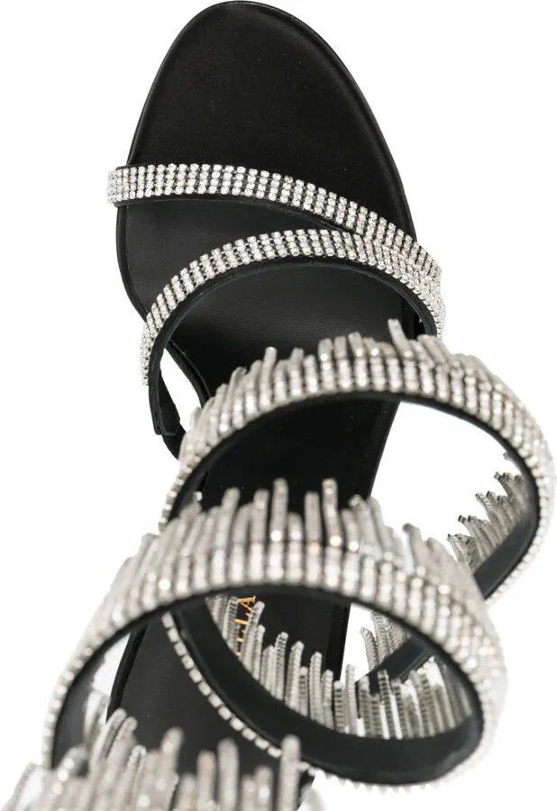 Jewels 105mm fringe-detail sandals - Image 4