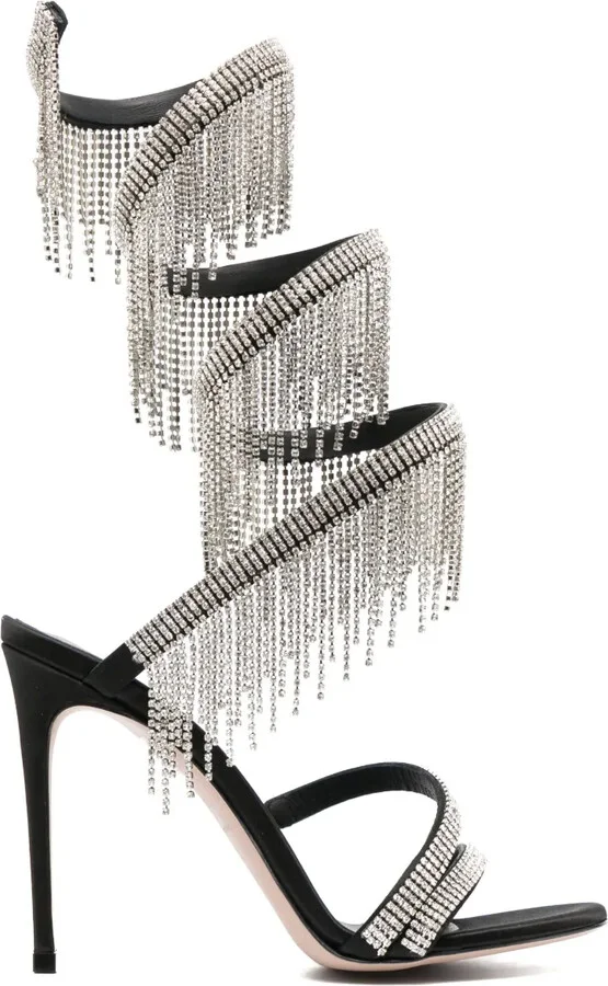 Jewels 105mm fringe-detail sandals