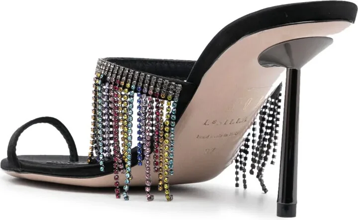 Jewels 95mm satin sandals - Image 3