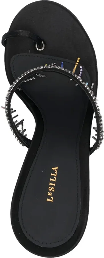 Jewels 95mm satin sandals - Image 4