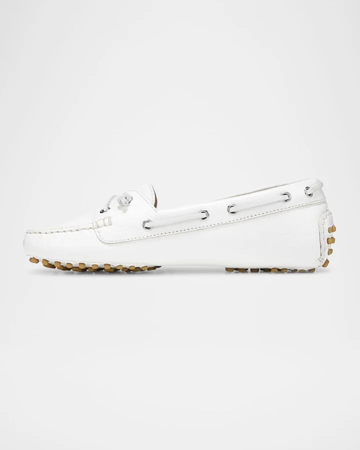 Jia Leather Driver Boat Loafers - Image 2