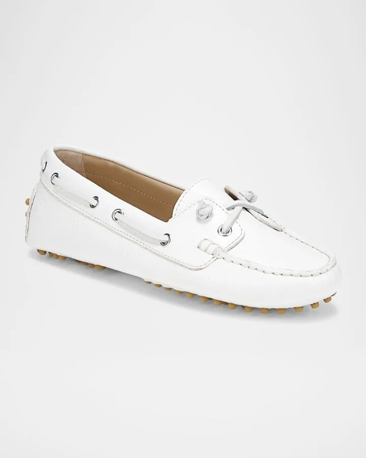 Jia Leather Driver Boat Loafers - Image 4