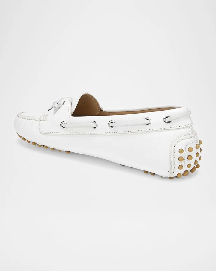 Jia Leather Driver Boat Loafers - Image 9