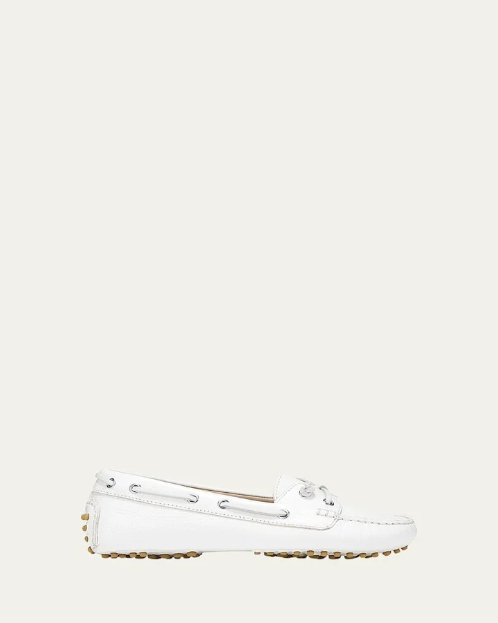 Jia Leather Driver Boat Loafers