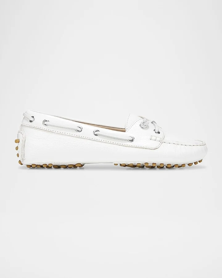 Jia Leather Driver Boat Loafers