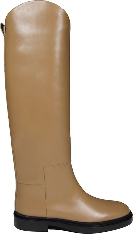 Jil Sander Almond-Toe Knee-Length Boots