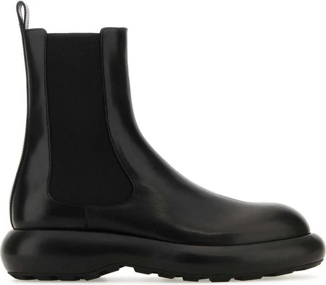 Jil Sander Almond-Toe Slip-On Ankle Boots
