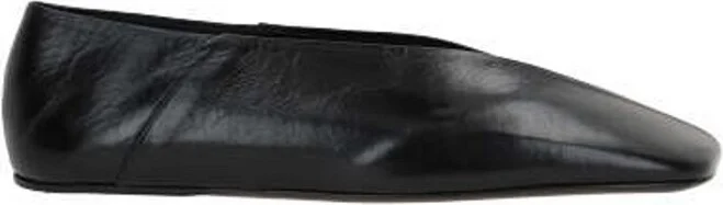 Jil Sander Asymmetric Square Toe Ballerina Shoes