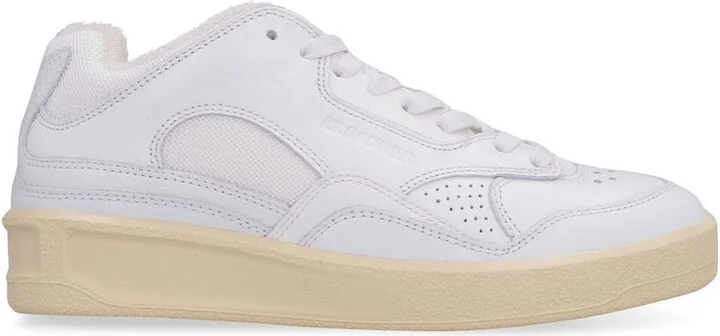 Jil Sander Basket Low-Top Leather Sneakers - Image 3