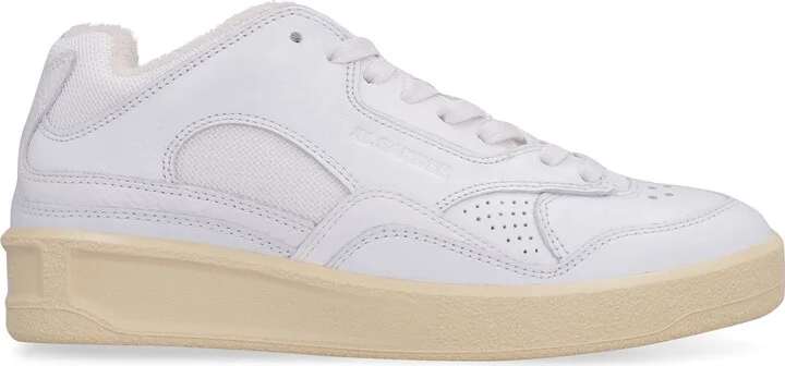 Jil Sander Basket Low-Top Leather Sneakers - Image 6