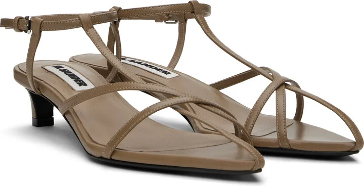 Jil Sander Beige High Heeled Sandals - Image 4