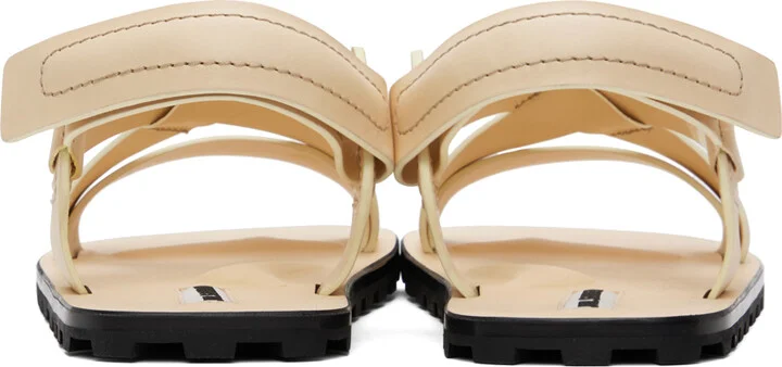 Jil Sander Beige Open Toe Sandals - Image 2