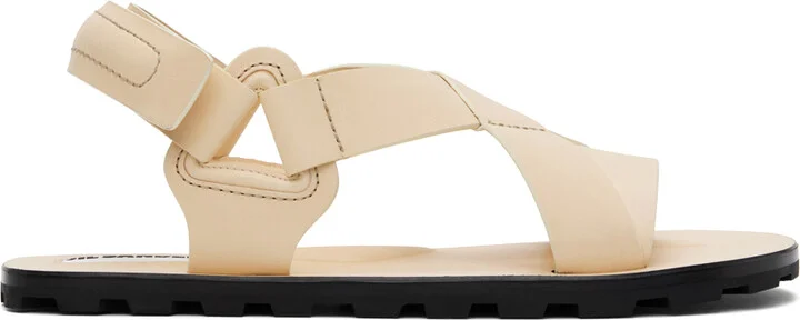 Jil Sander Beige Open Toe Sandals