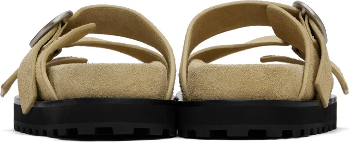 Jil Sander Beige Pin-Buckle Sandals - Image 2
